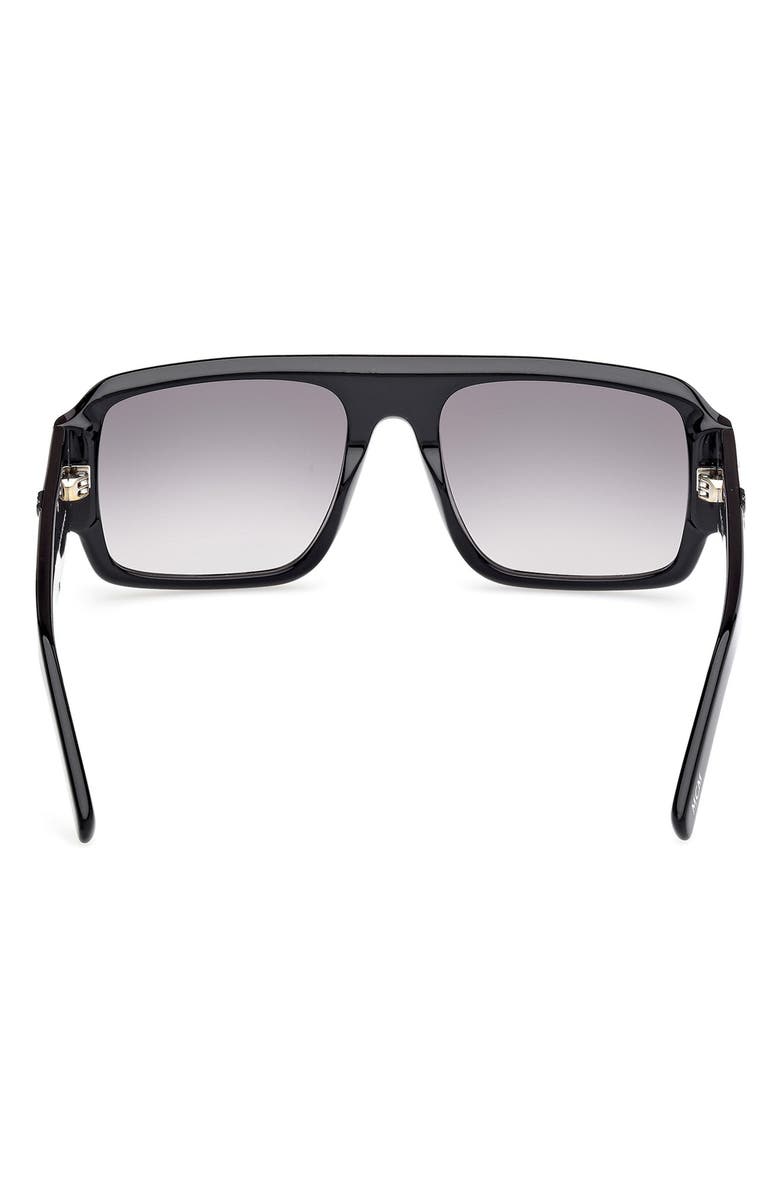 MCM 55mm Navigator Sunglasses, Alternate, color, Shiny Black / Gradient Smoke