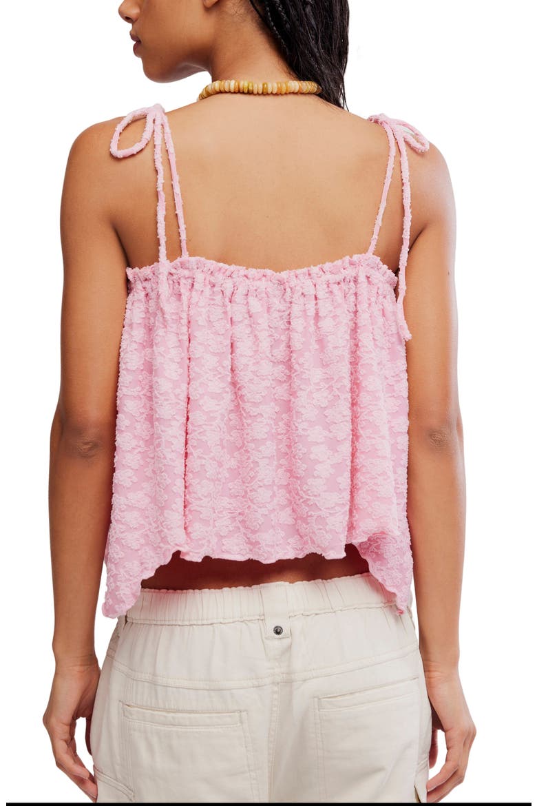 Briana Textured Flower Crop Camisole, Alternate, color, FESTIVAL FLOWER