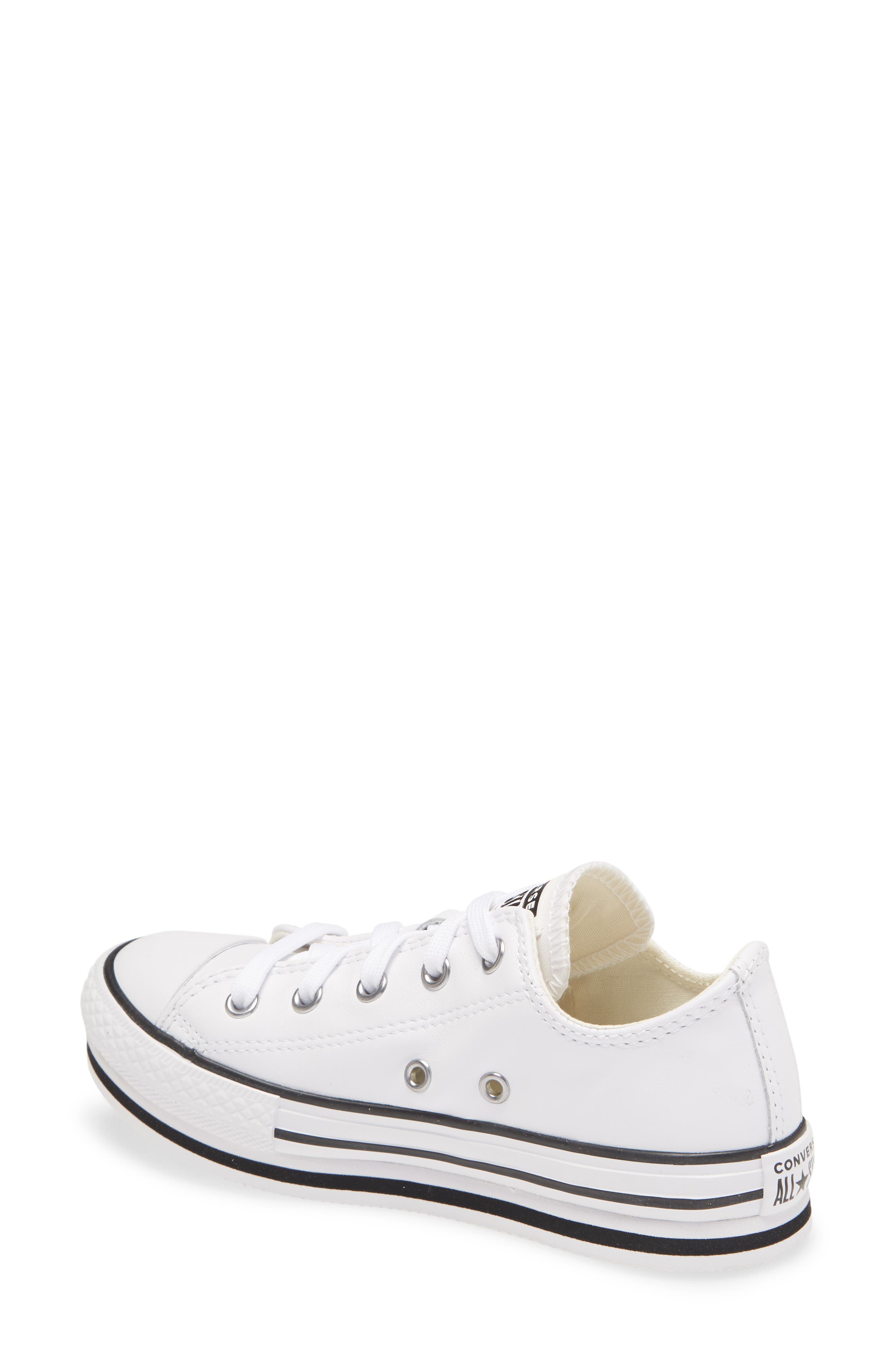 Chuck Taylor® All Star® Low Top Platform Sneaker, Alternate, color, WHITE/ BLACK/ EGRET