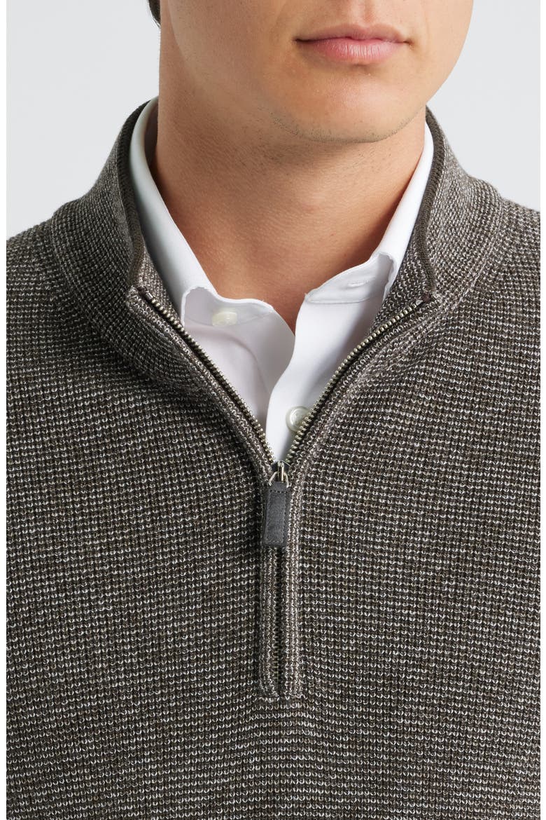 Daulac Quarter Zip Pullover, Alternate, color, BROWN