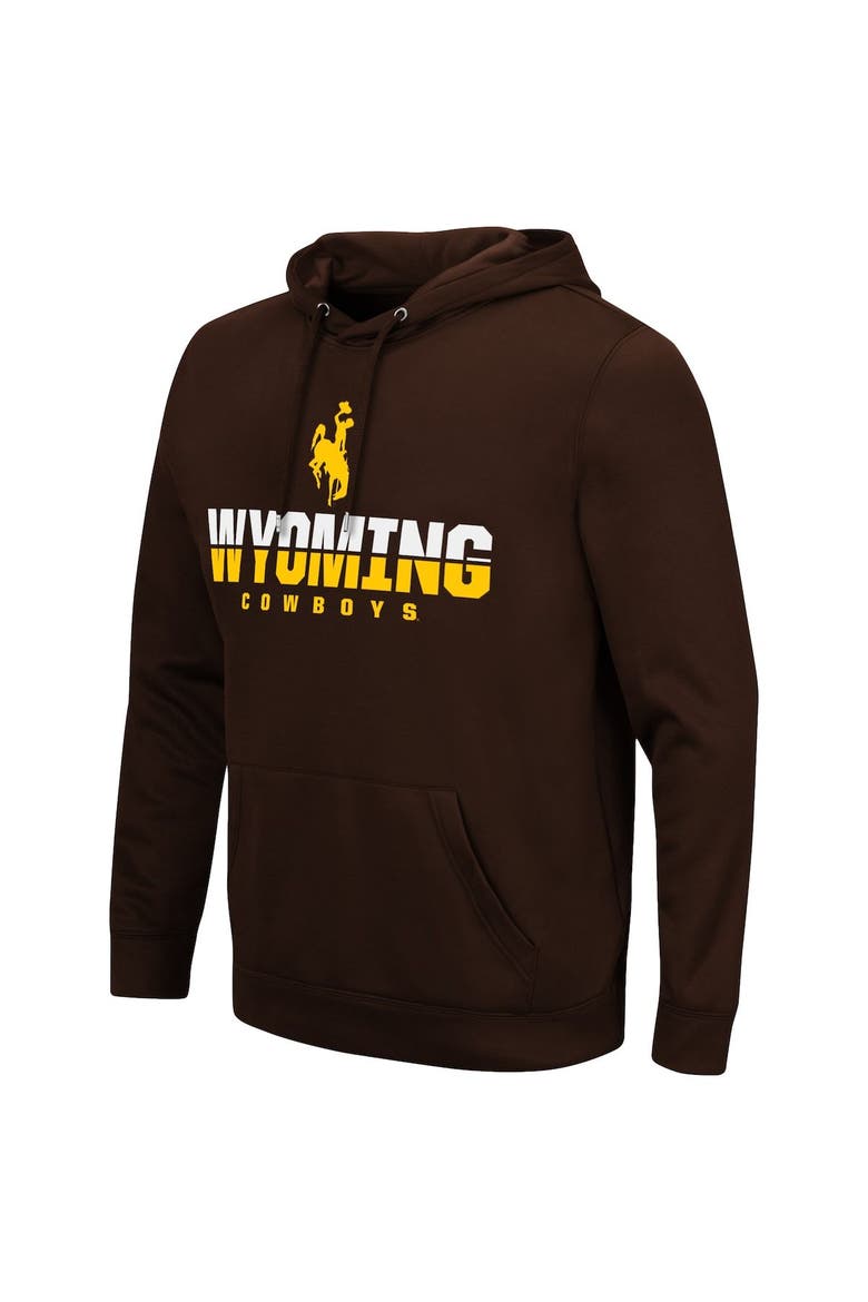 Men's Colosseum Brown Wyoming Cowboys Lantern Pullover Hoodie, Alternate, color, Brown