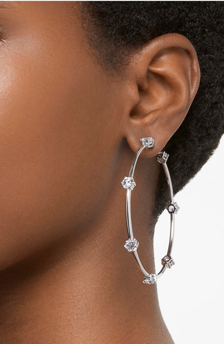 Swarovski Constella Crystal Hoop Earrings, Alternate, color,