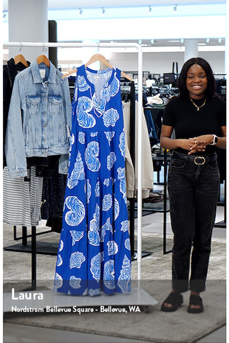 Sydnee Seashell Print Maxi Dress (Women) | Nordstrom