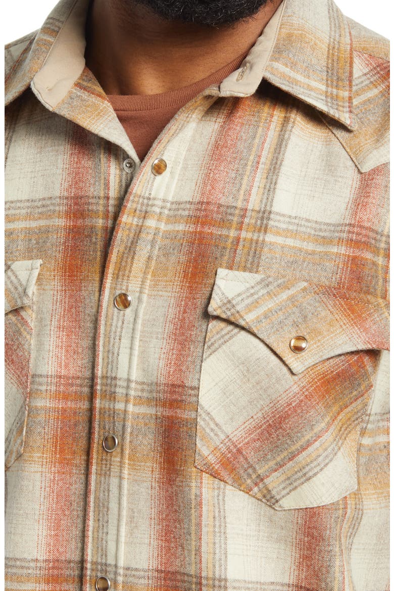 Canyon Wool Snap Front Shirt, Alternate, color, COPPER PLAID
