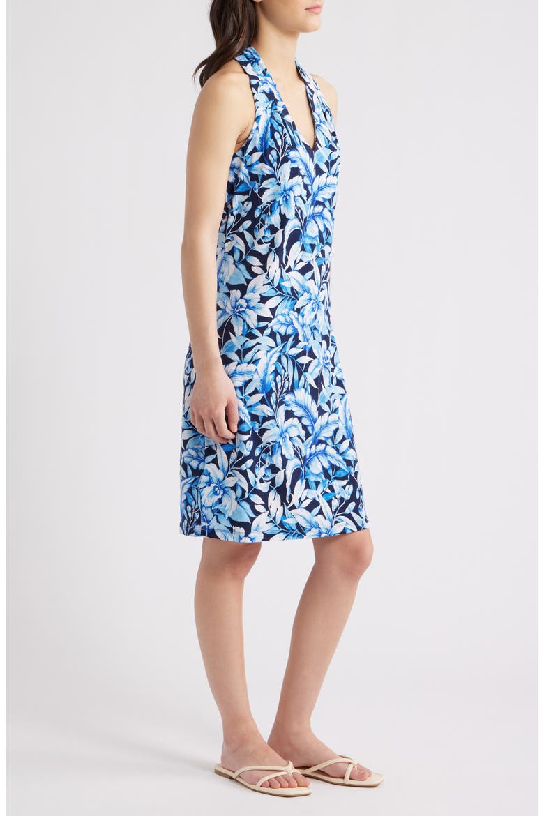 Sandy Flora Fresco Sleeveless Minidress, Alternate, color, COASTLINE