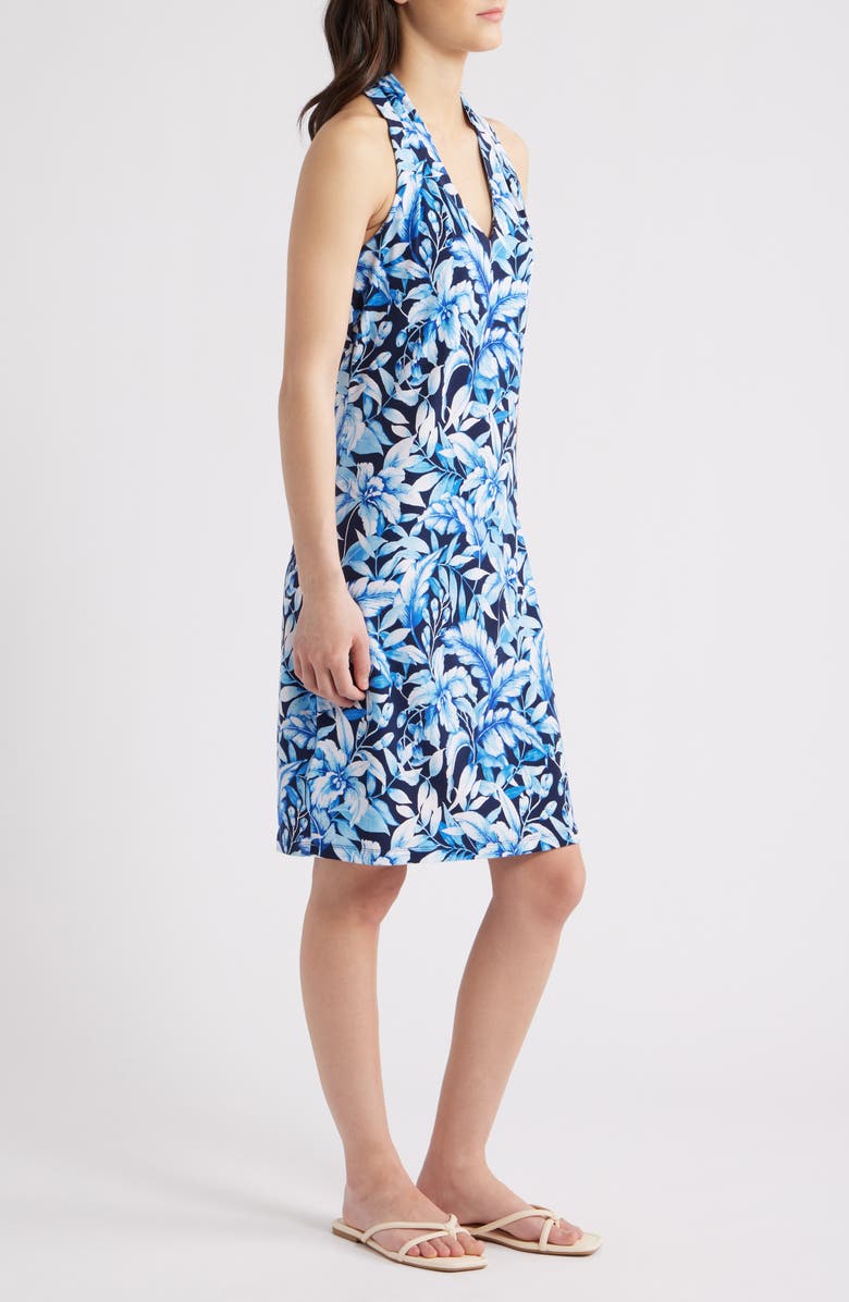 Tommy Bahama Sandy Flora Fresco Sleeveless Minidress, Alternate, color, Coastline