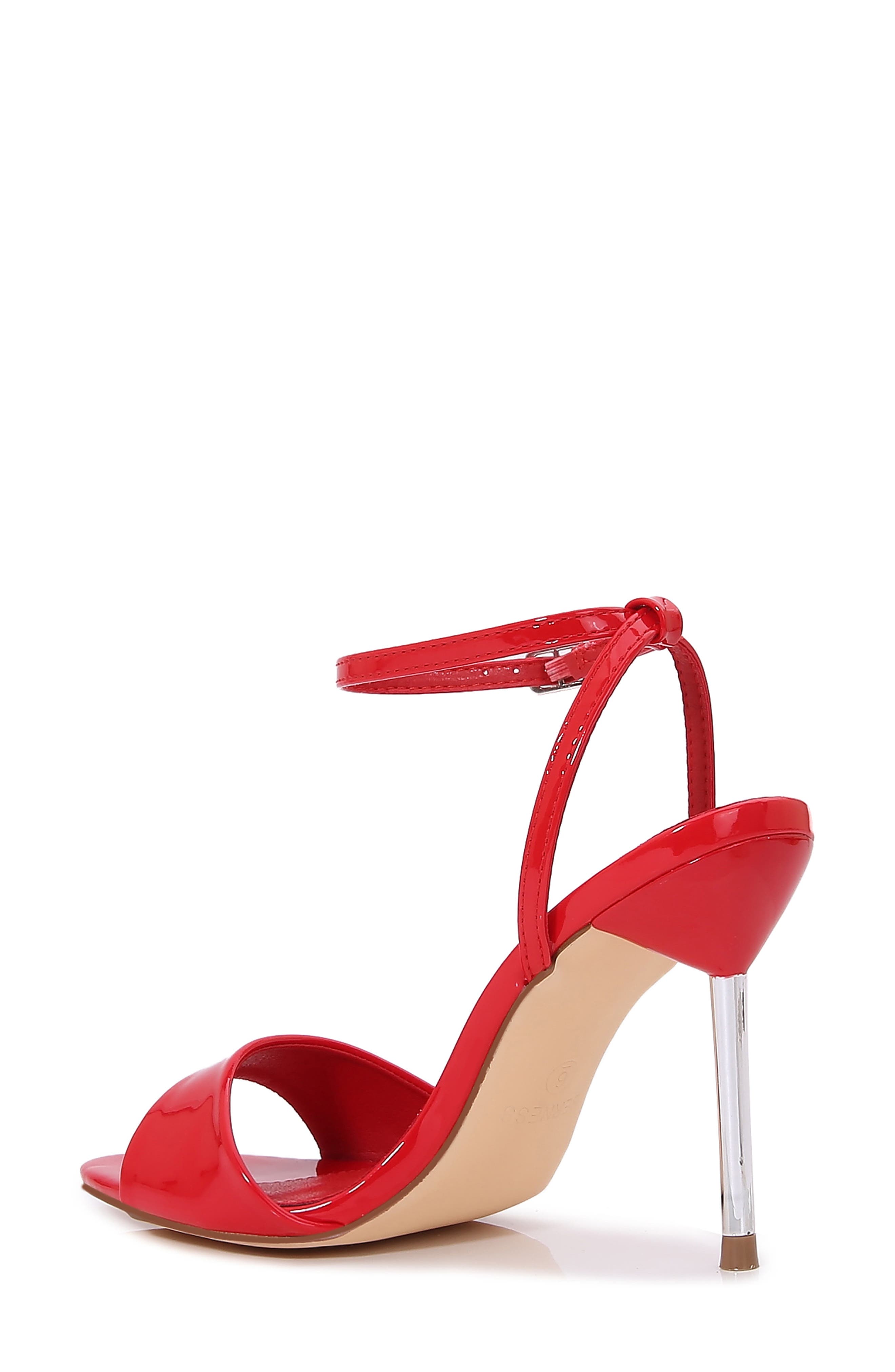 Patent Stiletto Sandal, Alternate, color, RED