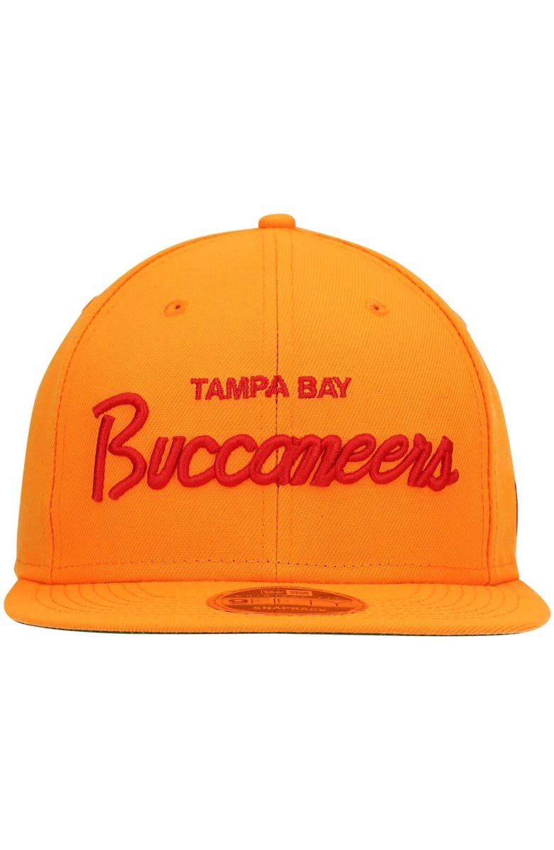 New Era Men's New Era Orange Tampa Bay Buccaneers Script Original Fit 9FIFTY Snapback Hat, Alternate, color, 