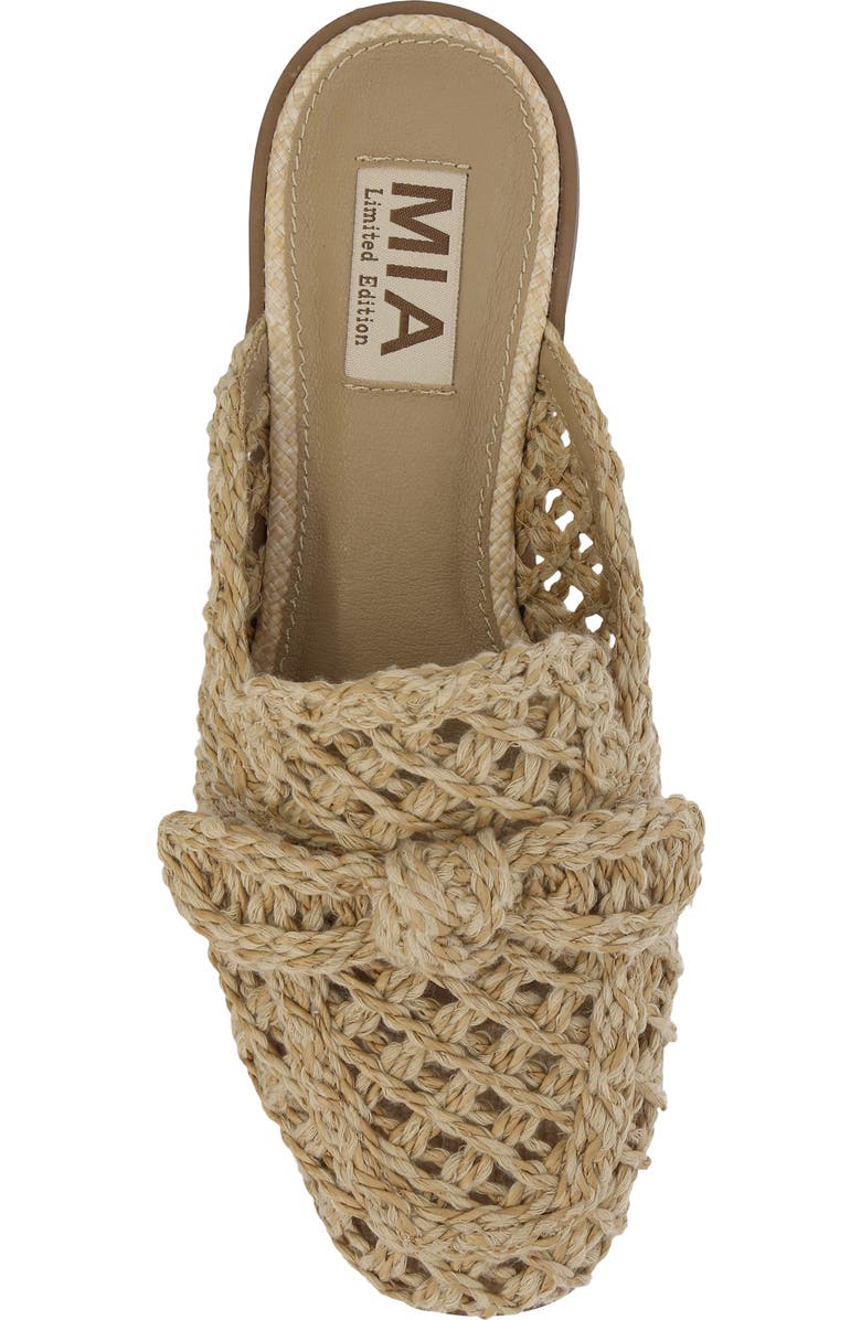 MIA Limited Edition Layce Woven Mule, Alternate, color, Cognac Raf