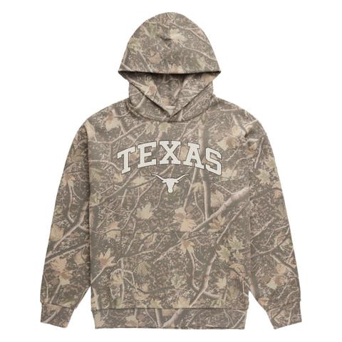 Men's Uscape Apparel  Camo Texas Longhorns Back Bay Fleece Hoodie