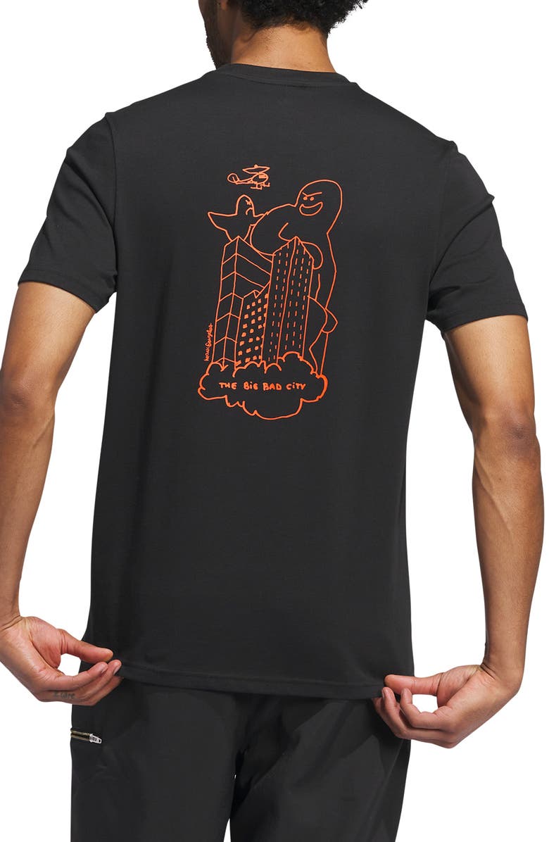 adidas Shmoo Graphic T-Shirt, Alternate, color, Black