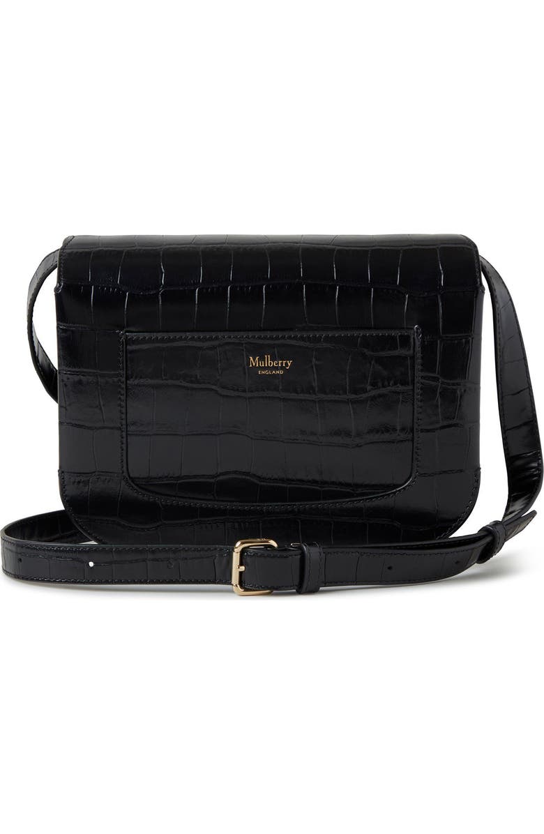 Mulberry Pimlico Shiny Croc Embossed Leather Satchel, Alternate, color,