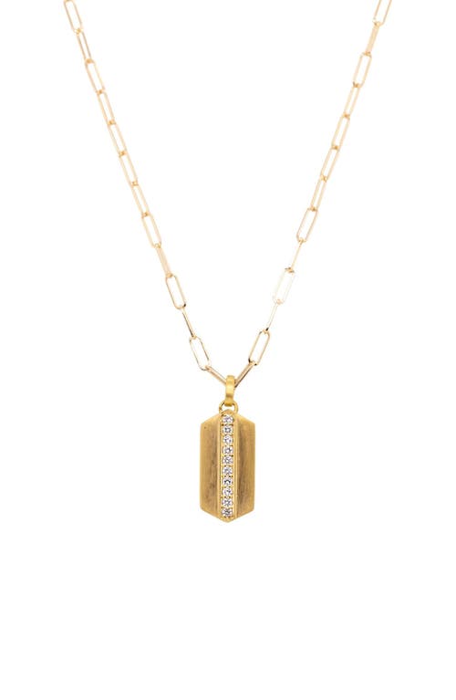 Sethi Couture Large Maya Diamond Pendant Necklace in Yellow Gold 