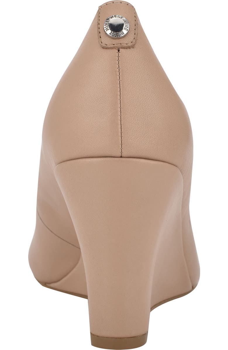 Nine West Cal 9x9 Wedge Pump, Alternate, color, Nude Leather