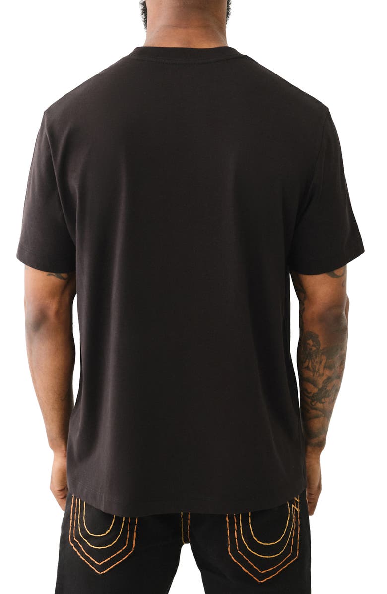 True Religion Brand Jeans Cross Stitch Buddha Patch Graphic T-Shirt, Alternate, color,