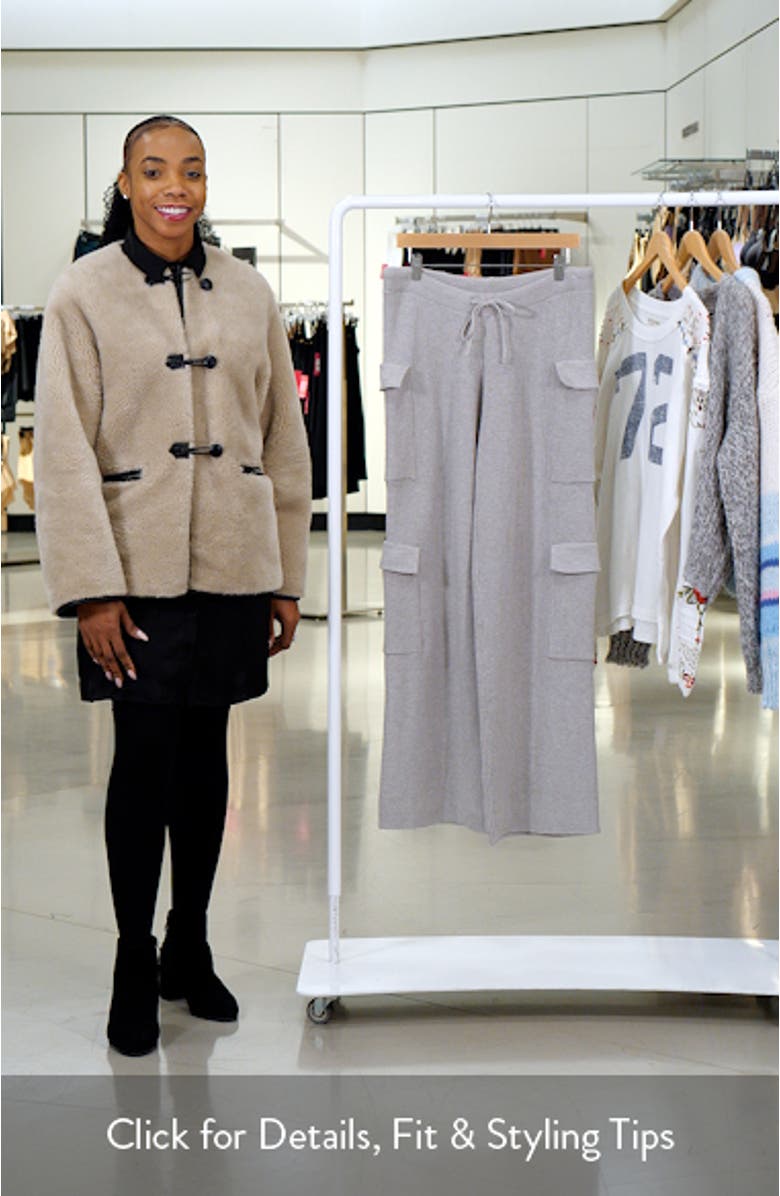 Wynter Low Rise Drawstring Cargo Sweater Pants, sales video thumbnail