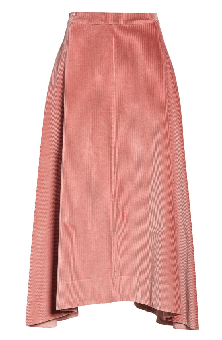 Elizabeth and James Danielle Corduroy Midi Skirt, Alternate, color, 