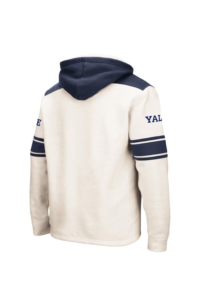 COLOSSEUM Men's Colosseum Cream Yale Bulldogs 2.0 Lace-Up Pullover Hoodie, Alternate, color, Cream