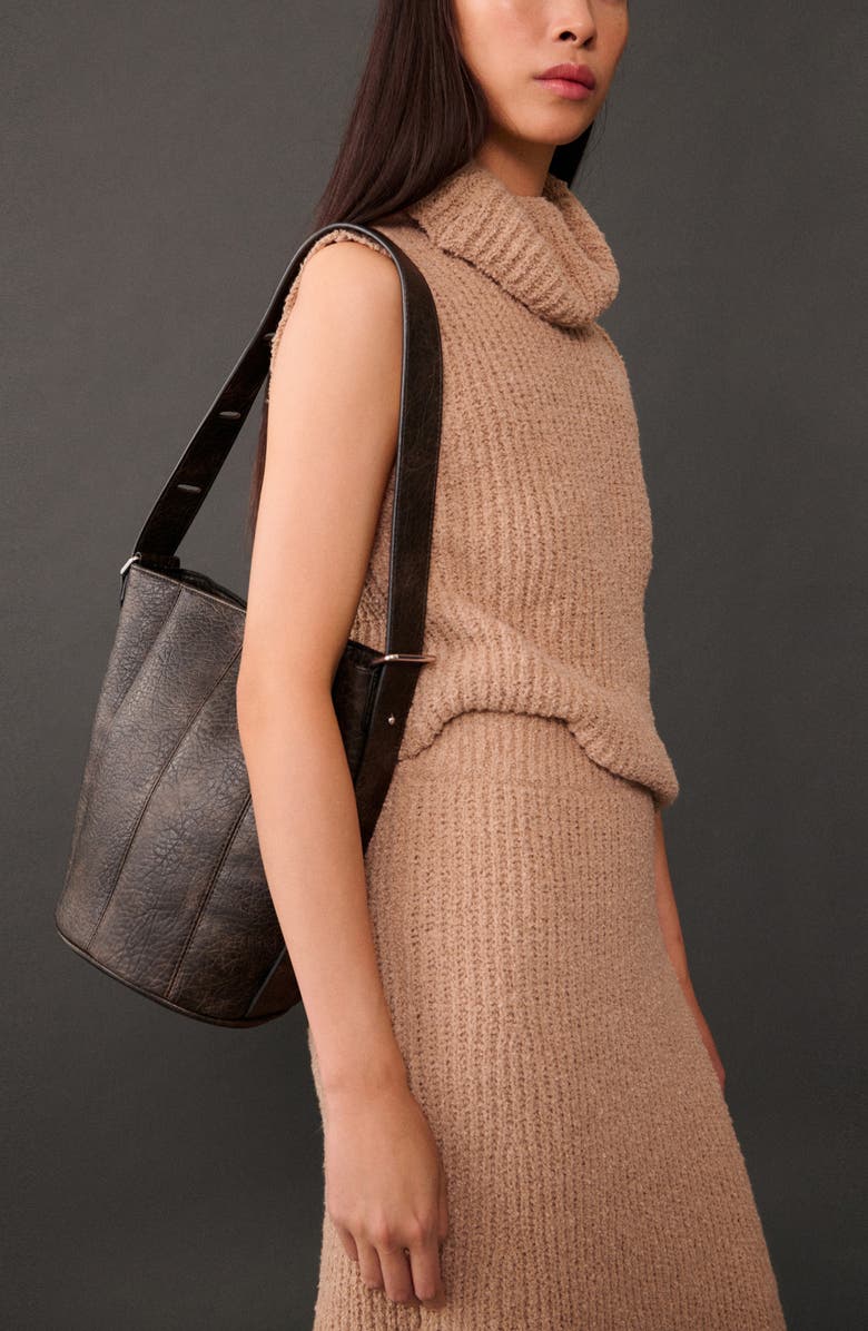 MANGO Rib Flare Midi Skirt, Alternate, color, 