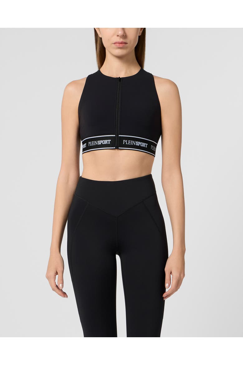 Fleece Bra Top Women, Main, color, black