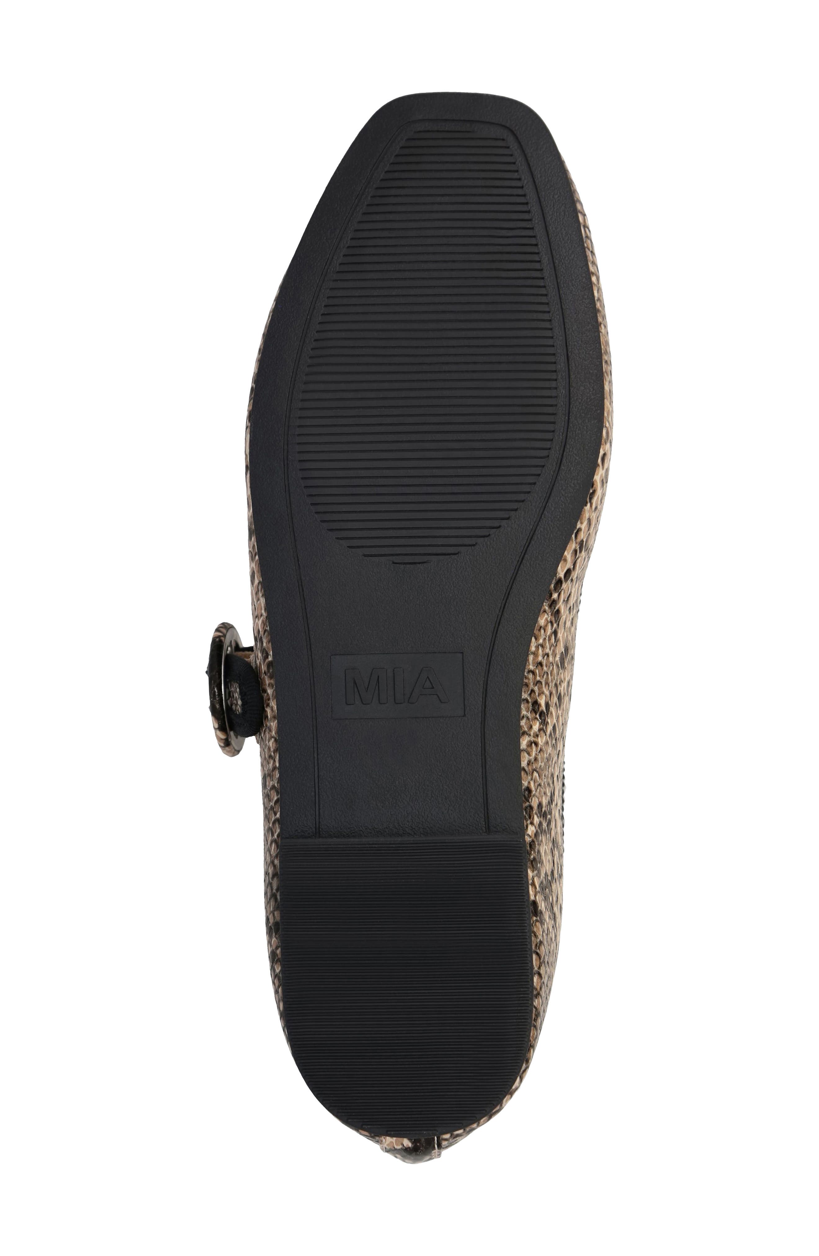 Miya Snake Print Faux Leather Mary Jane Flat, Alternate, color, BEIGE MULTI
