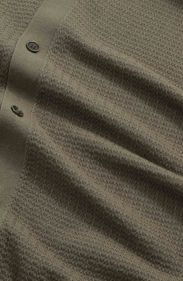 NN07 Nalo 60039 Tipped Polo Cardigan, Alternate, color, Capers