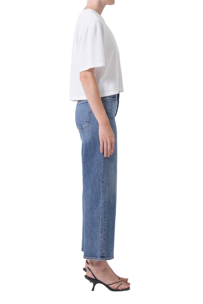 Harper High Waist Ankle Wide Leg Jeans, Alternate, color, MOOR