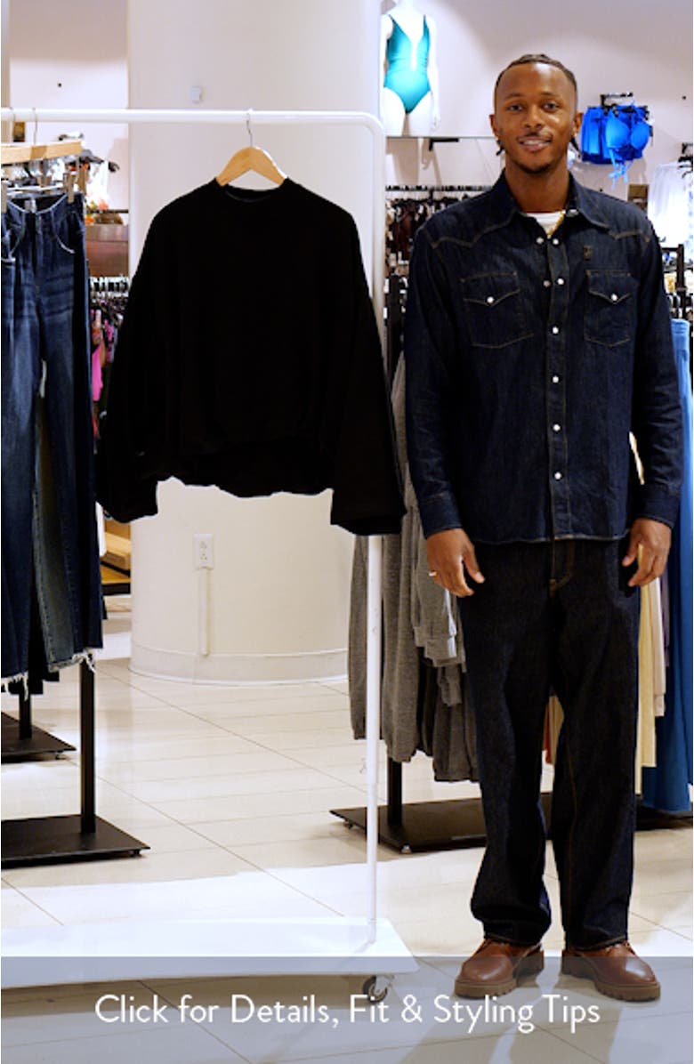 Balloon Hem Sweatshirt, sales video thumbnail