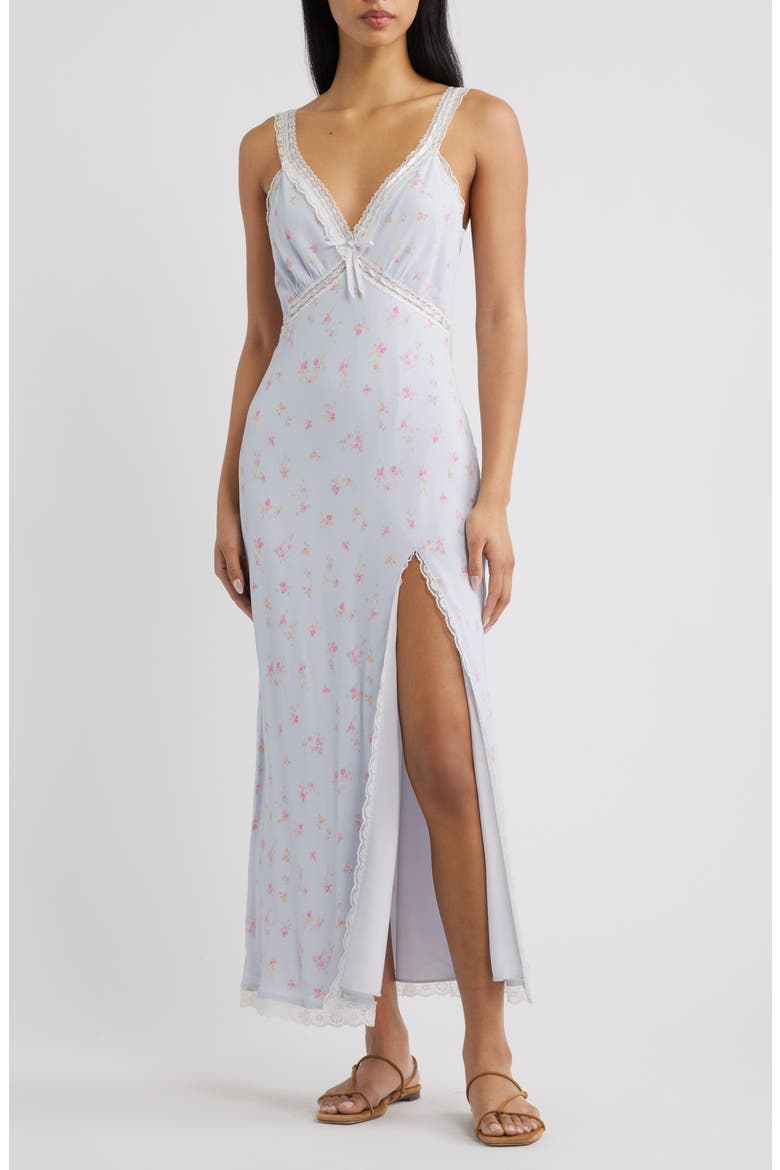 Beverly Lace Detail Slipdress, Main, color, PERIWINKLE MOON