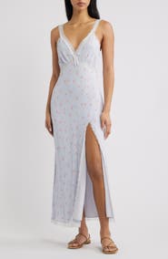 LoveShackFancy Beverly Lace Detail Slipdress