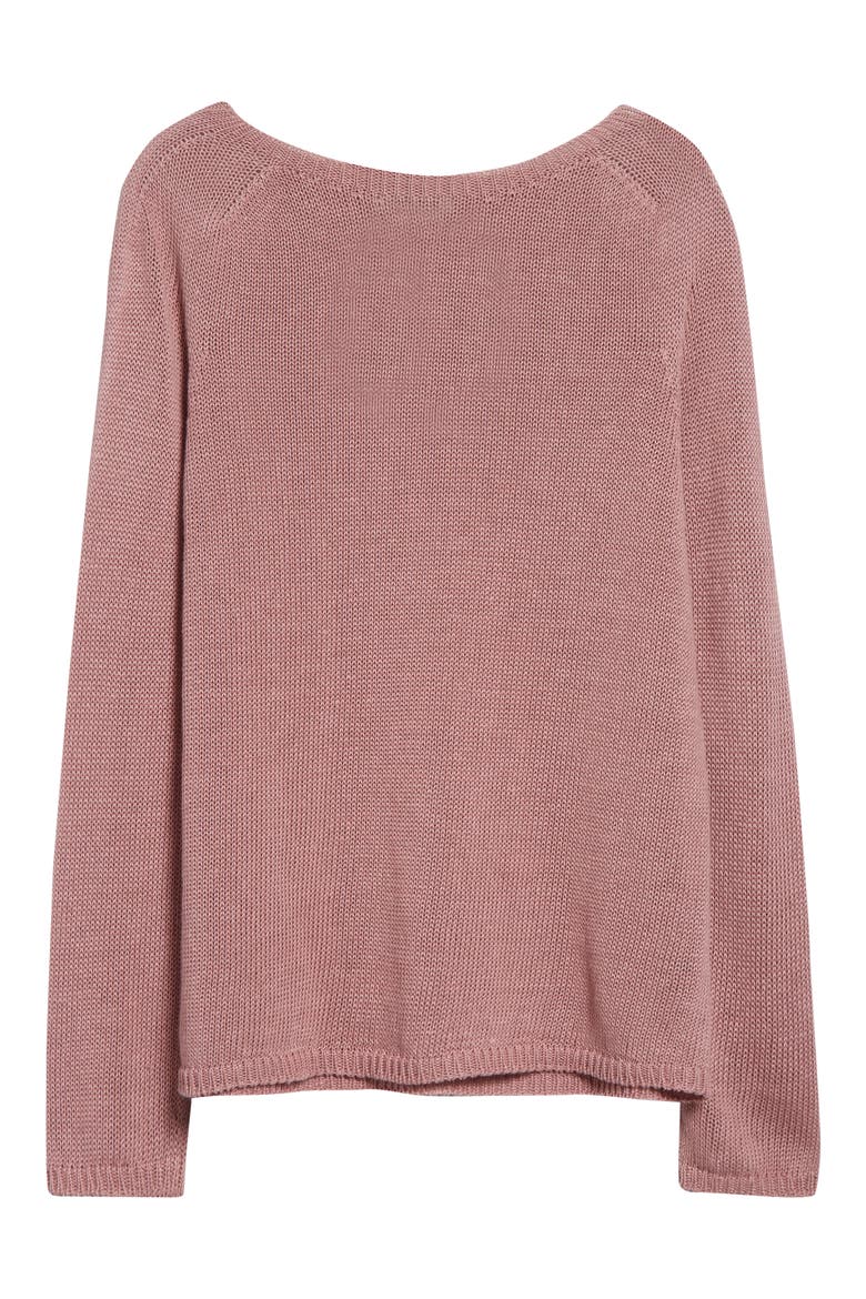 Giolino Linen Sweater, Alternate, color, ANTIQUE ROSE