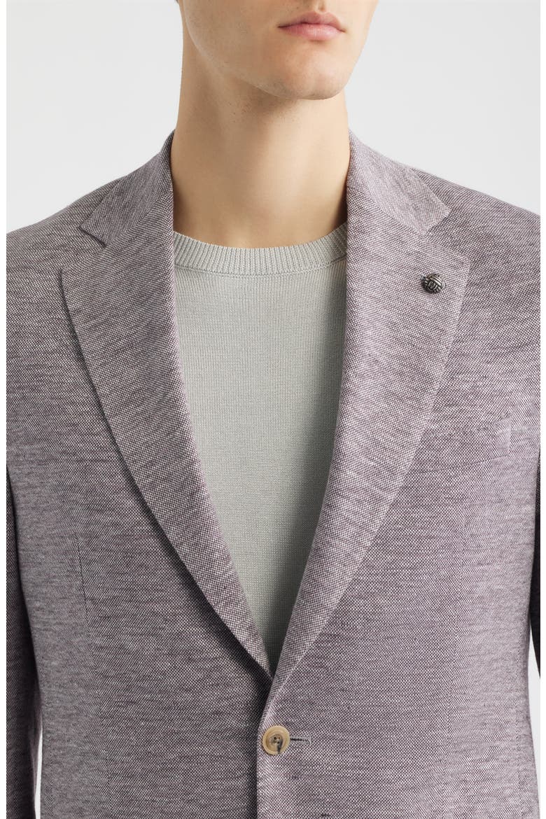Hartford Mauve Mélange Knit Linen & Wool Blend Sport Coat, Alternate, color, MAUVE
