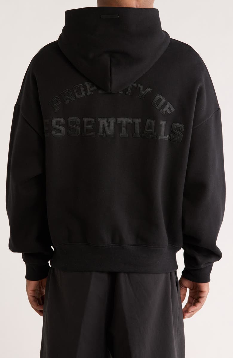 Fear of God Essentials Property Lounge Half Zip Hoodie, Alternate, color, Black
