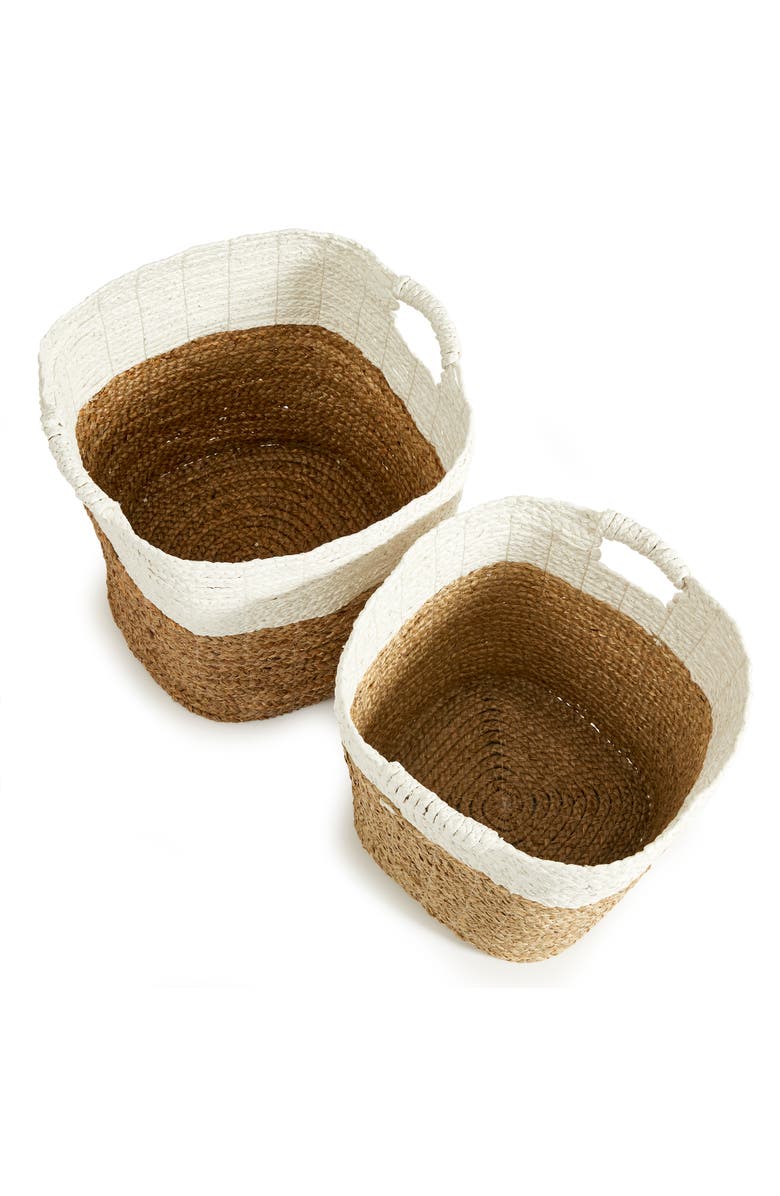 Napa Home & Garden Madura Rectangular Baskets Set of 2, Alternate, color, White