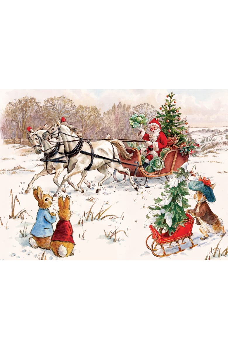 NEW YORK PUZZLE COMPANY Peter Rabbit and Santa 1000 Piece Puzzle, Alternate, color, NO COLOR