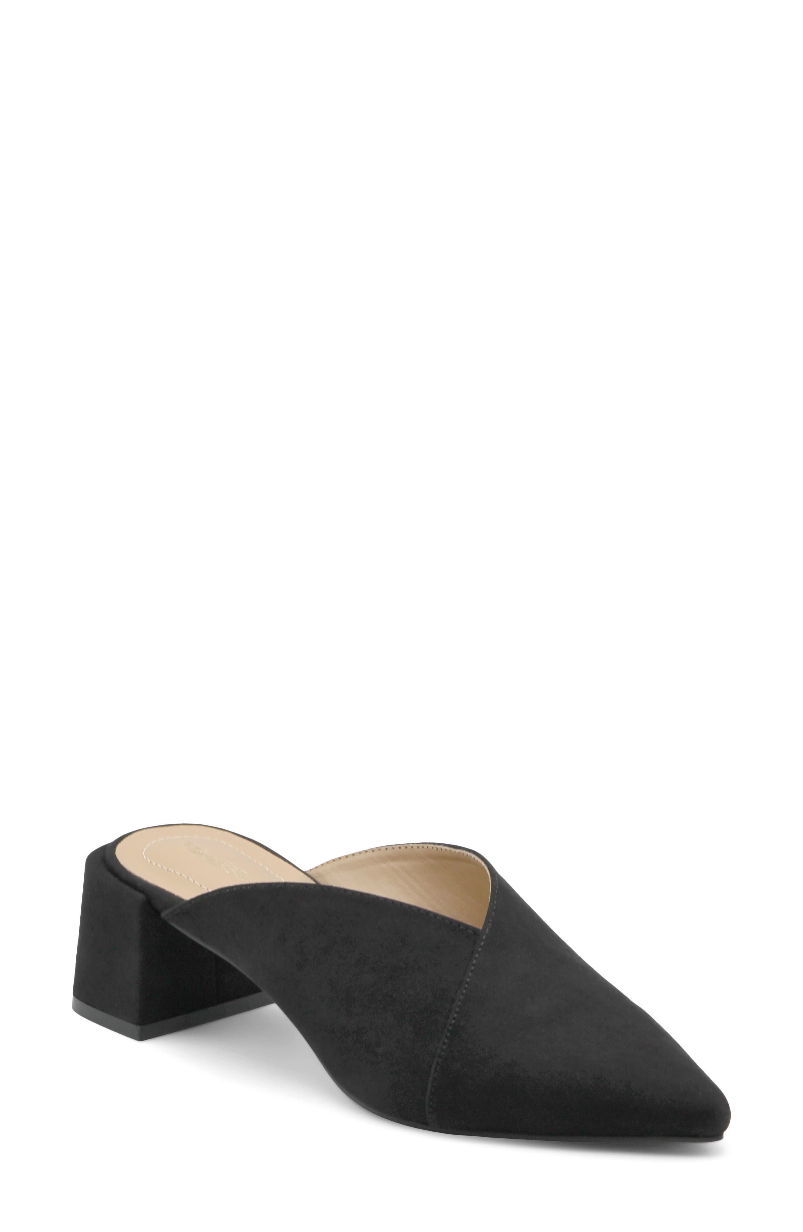 Gretch Faux Leather Pointed Toe Mule