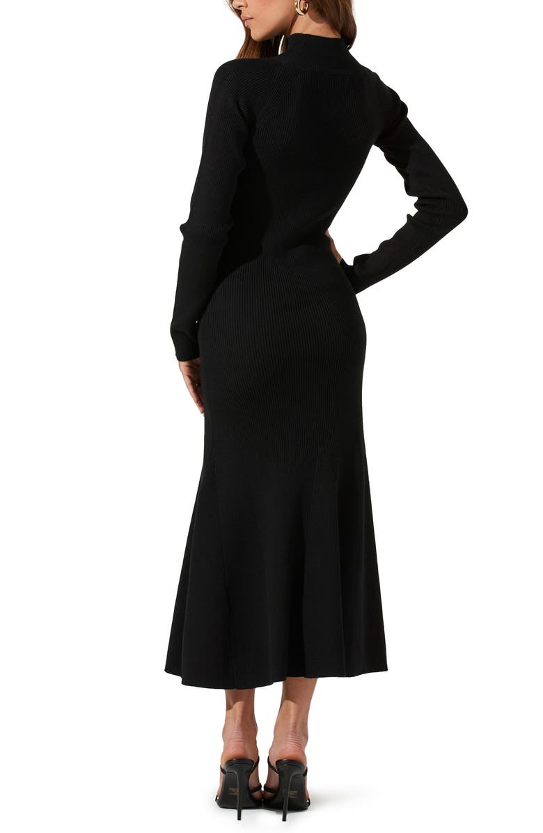 ASTR the Label Cutout Long Sleeve Sweater Dress, Alternate, color,
