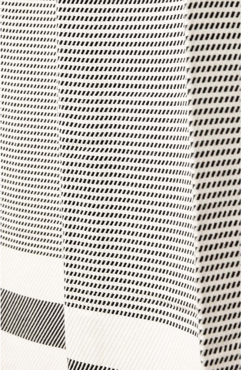 Olive & Linen Pixel Shower Curtain, Alternate, color, Black