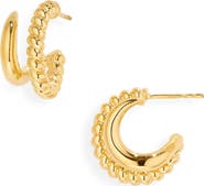 Missoma Claw Split Huggie Hoop Earrings