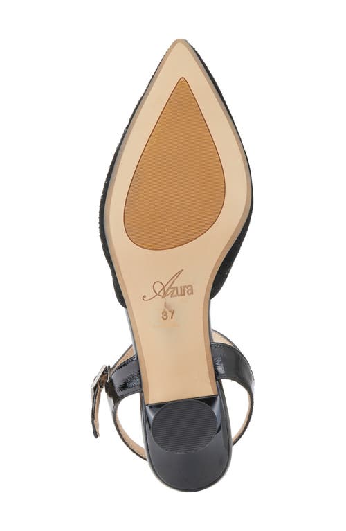 Azura By Spring Step Delicate Ankle Strap Pointed Toe Pump In Black