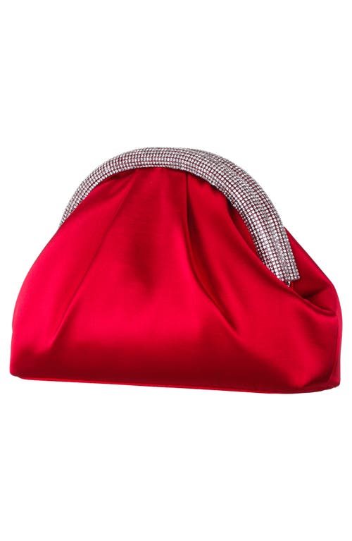 Nina Jane Frame Clutch In Red Rouge