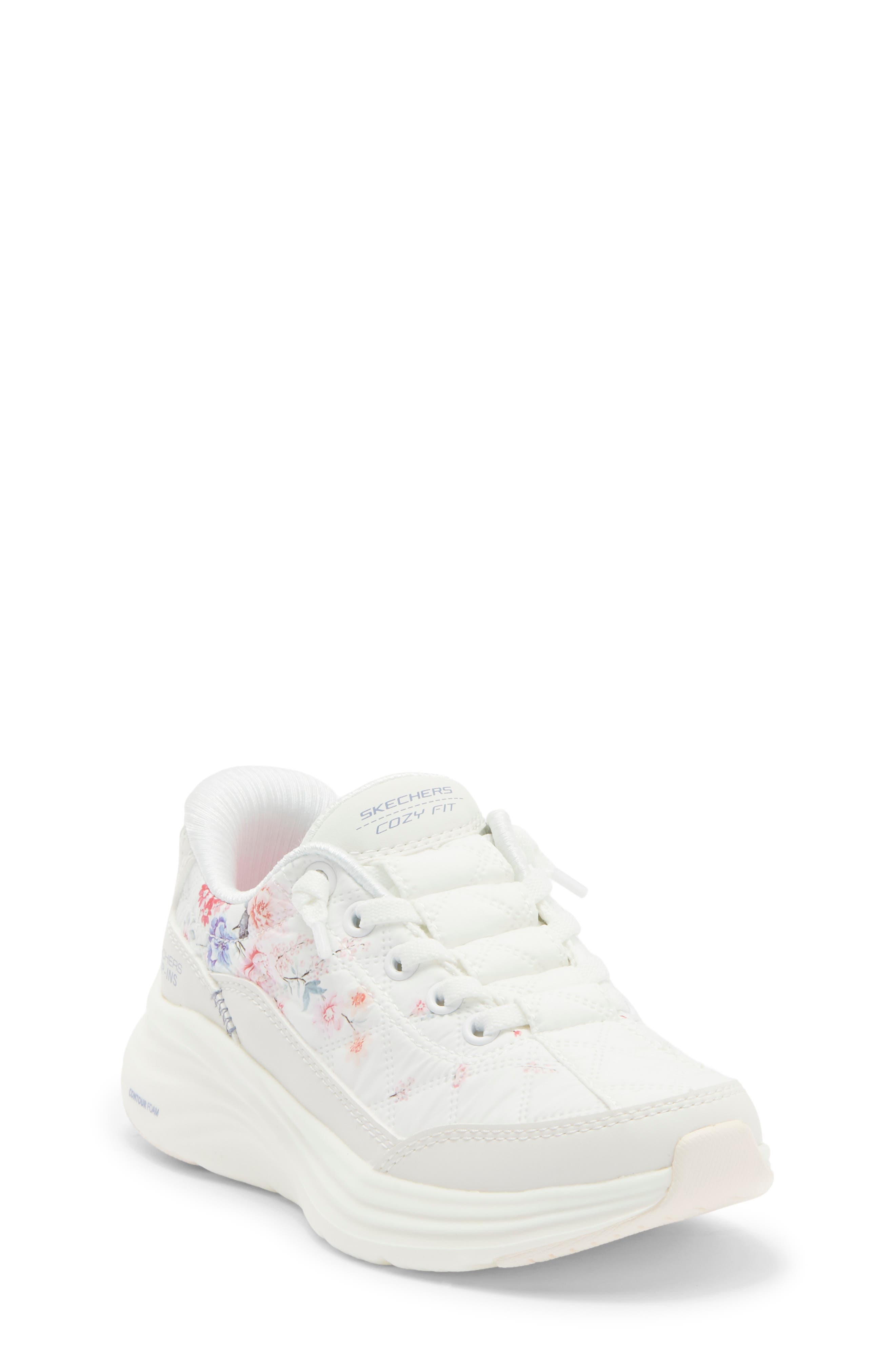 Kids' Hands Free Slip-ins® Contour Foam Sneaker, Main, color, WHT
