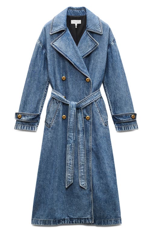 Rag & Bone Blue Featherweight Alora Denim Trench Coat
