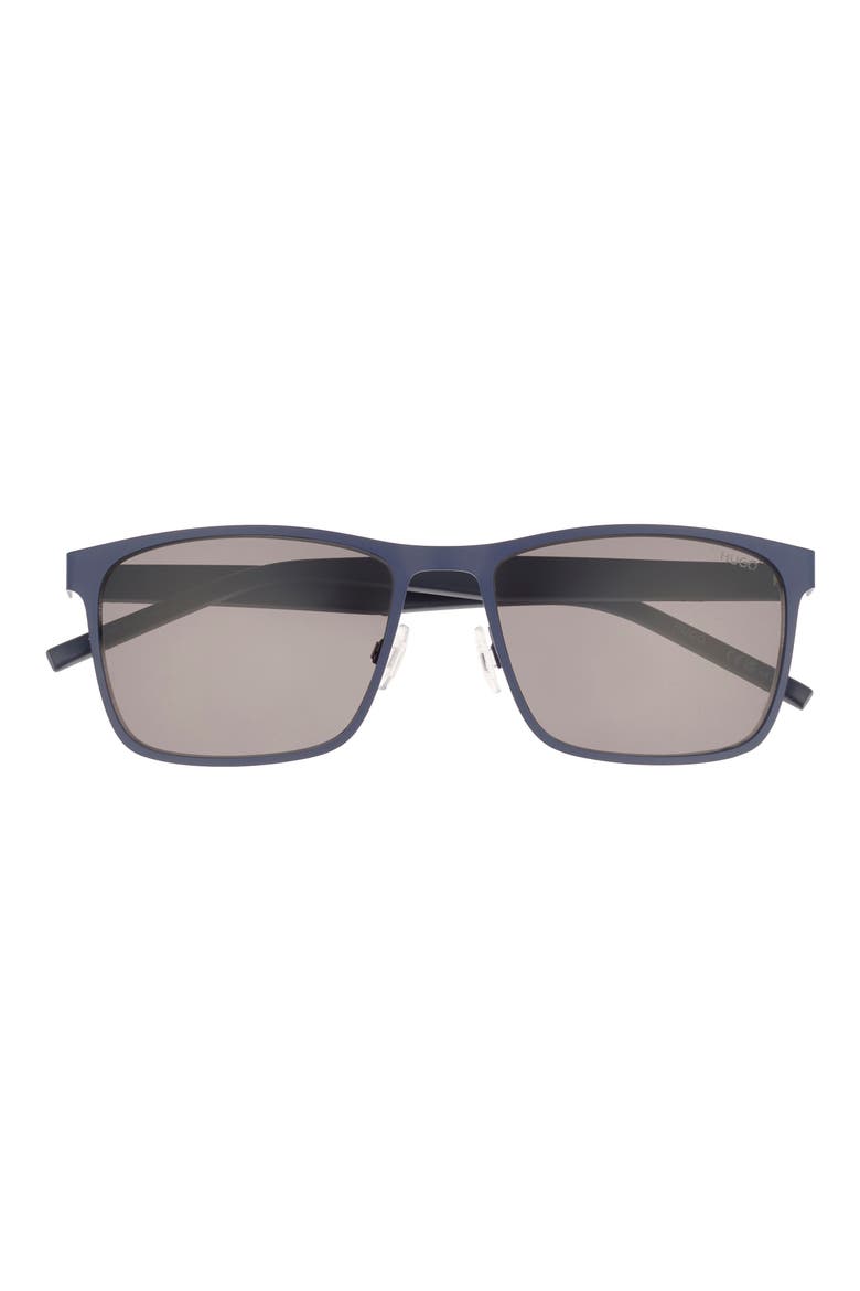 57mm Square Sunglasses, Main, color, MATTE BLUE