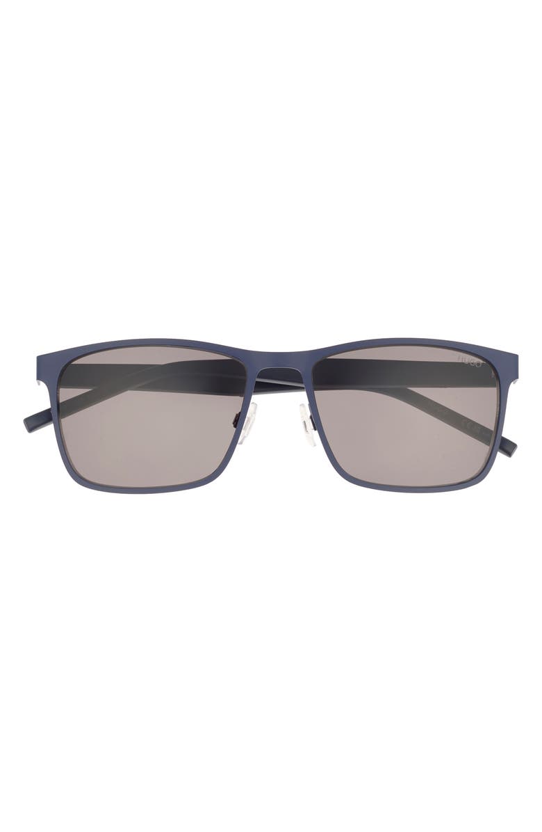 BOSS 57mm Square Sunglasses, Main, color, Matte Blue