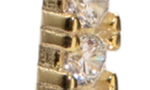Argento Vivo Graduated Cubic Zirconia Bar Drop Earrings