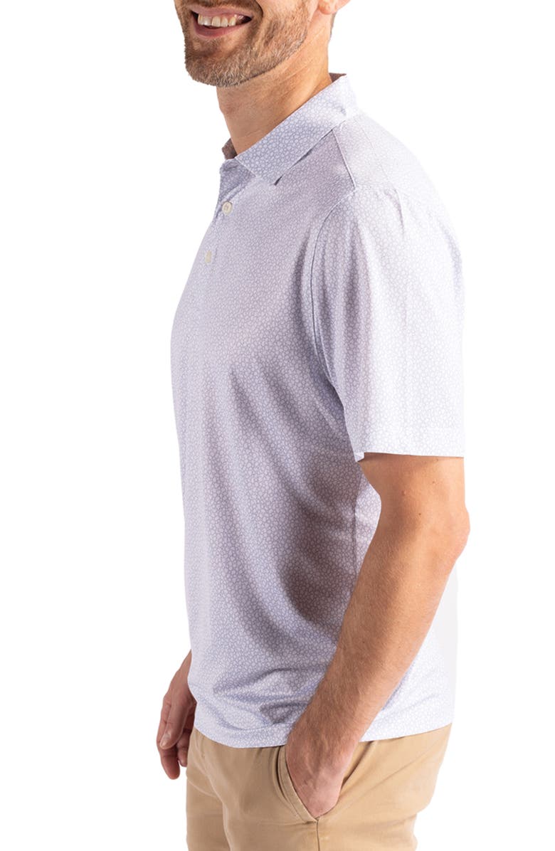 Cutter & Buck Pike Pebble Print Recycled Blend Polo, Alternate, color, White