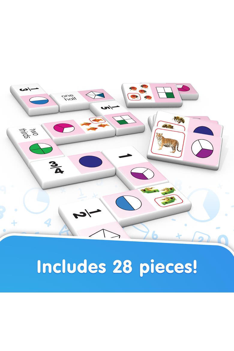 Fraction Dominoes, Alternate, color, Multicolored