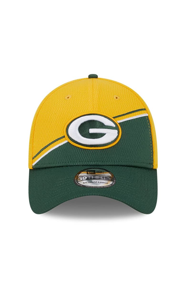 New Era Men's New Era Gold/Green Green Bay Packers 2023 Sideline 39THIRTY Flex Hat, Alternate, color, Yellow