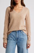Caslon® Cashmere V-Neck Sweater